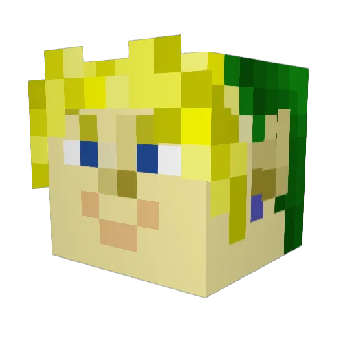 Kakosco Minecraft avatar head, 3D render
