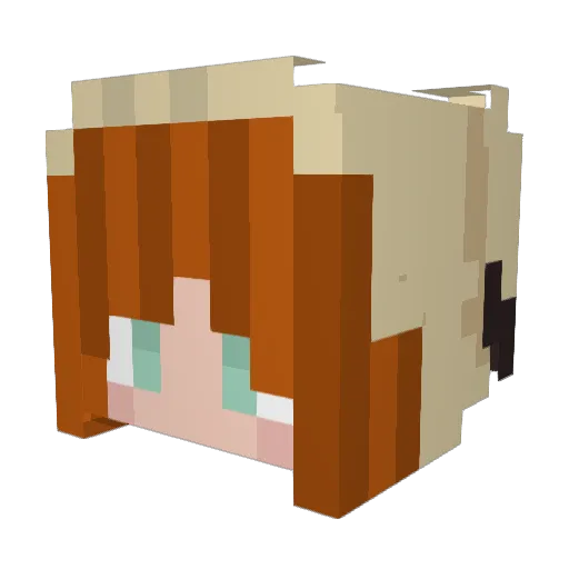 Kaktilda Minecraft avatar head, 3D render