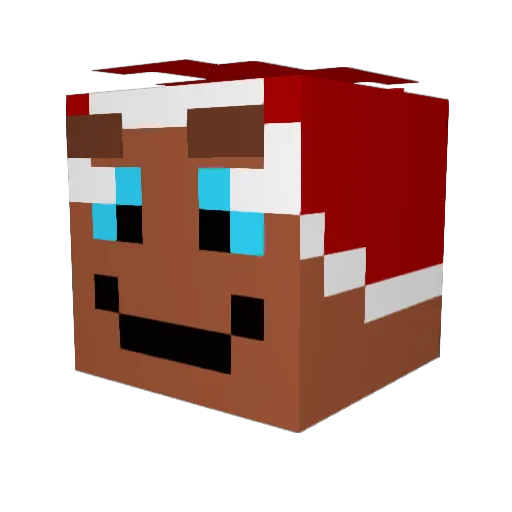 Kaktoffel Minecraft avatar head, 3D render