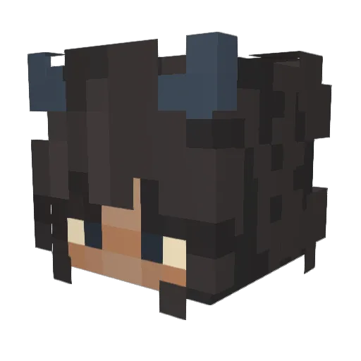 Kaktus155 Minecraft avatar head, 3D render