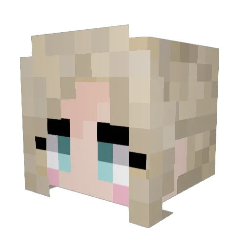 KaktusCocktail Minecraft avatar head, 3D render