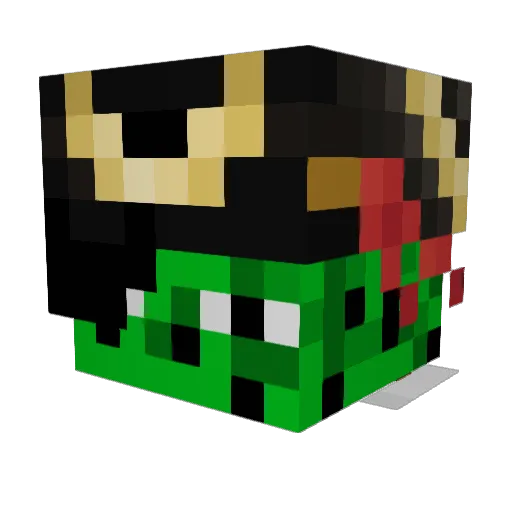 KaktusGamerSD Minecraft avatar head, 3D render
