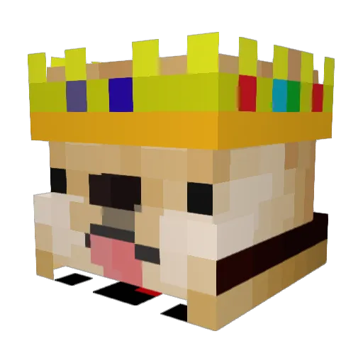 Kaktuse Minecraft avatar head, 3D render