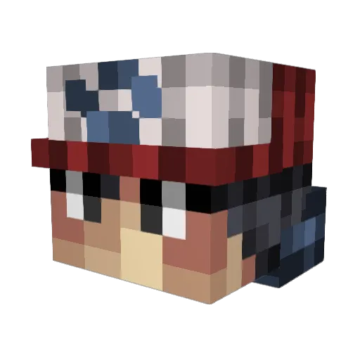 Kaktuskampfer Minecraft avatar head, 3D render