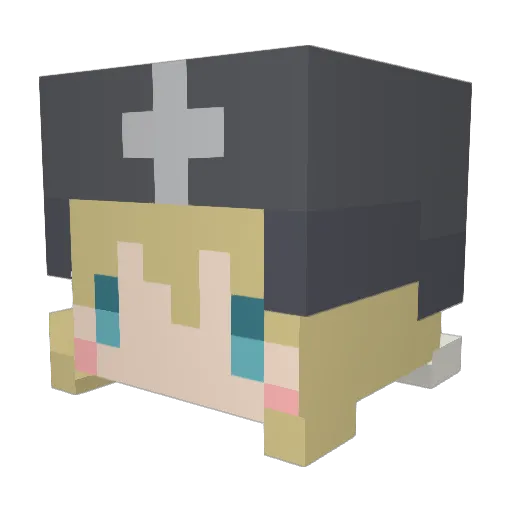 Kaktys_3301 Minecraft avatar head, 3D render