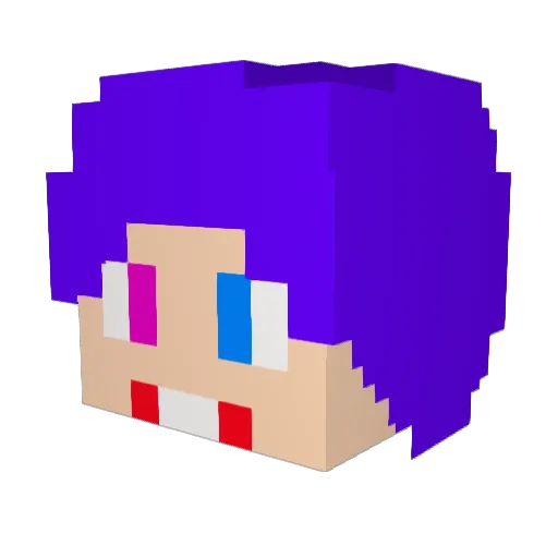 Kaku_223 Minecraft avatar head, 3D render