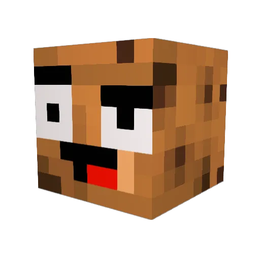 Kakulya Minecraft avatar head, 3D render