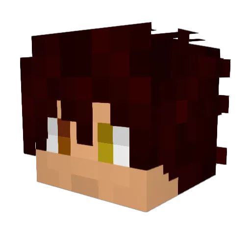 Kakuno_ Minecraft avatar head, 3D render