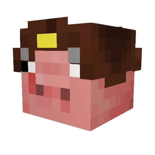 Kakyots Minecraft avatar head, 3D render