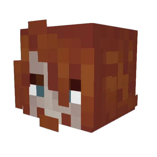 Kal_culated Minecraft avatar head, 3D render
