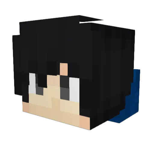 Kala_TV Minecraft avatar head, 3D render