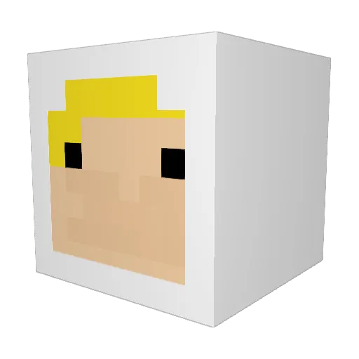 Kalais99 Minecraft avatar head, 3D render
