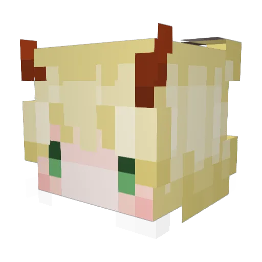 Kalakara_C Minecraft avatar head, 3D render