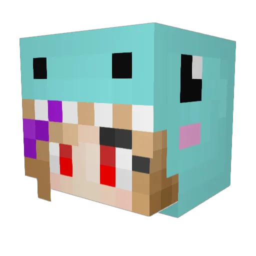 KalalaRocks Minecraft avatar head, 3D render