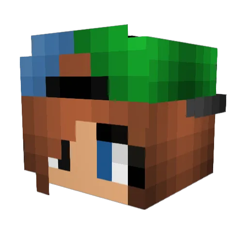 Kalala__ Minecraft avatar head, 3D render