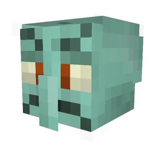 Kalamarko Minecraft avatar head, 3D render