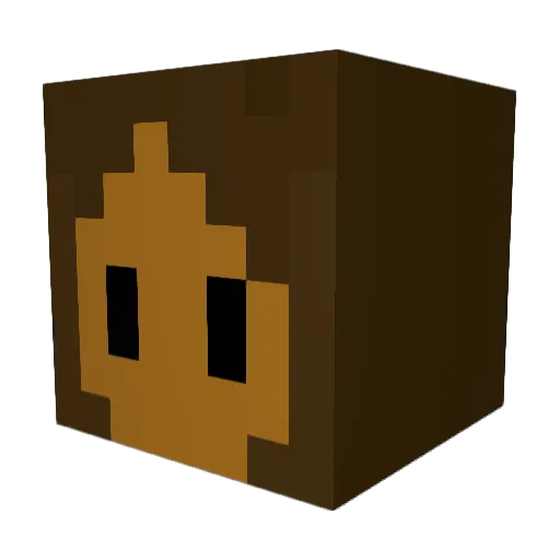 Kalamarya Minecraft avatar head, 3D render