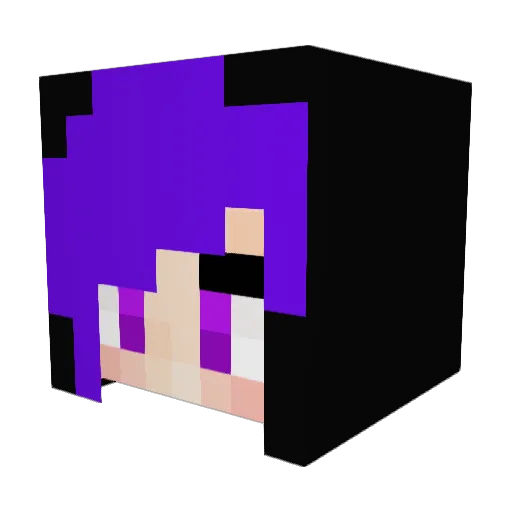 Kalanestra Minecraft avatar head, 3D render