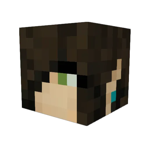 Kalarian Minecraft avatar head, 3D render