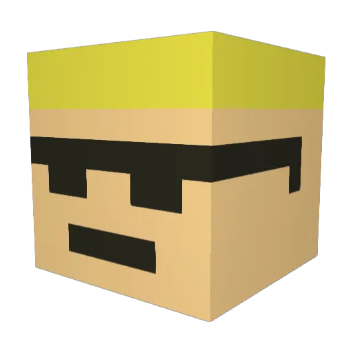 Kalavrat Minecraft avatar head, 3D render