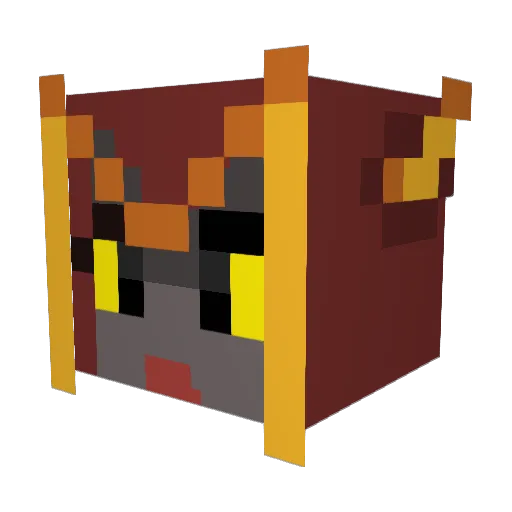 Kalazana Minecraft avatar head, 3D render
