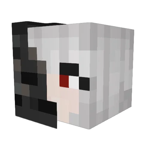 Kalcify Minecraft avatar head, 3D render