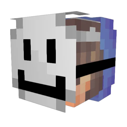 Kaldarix Minecraft avatar head, 3D render