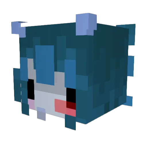 Kaldih Minecraft avatar head, 3D render