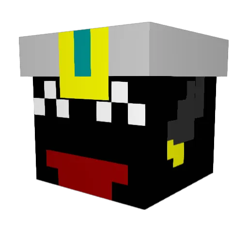 Kaldran Minecraft avatar head, 3D render