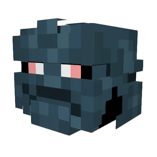 Kaldred Minecraft avatar head, 3D render