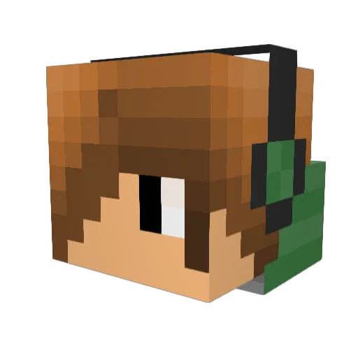 KaleChips_13 Minecraft avatar head, 3D render