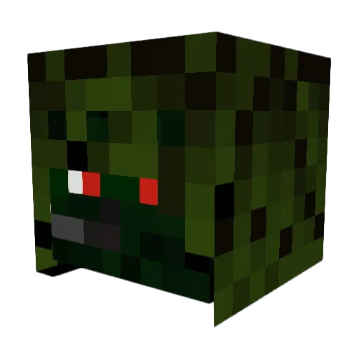 KaleOD Minecraft avatar head, 3D render