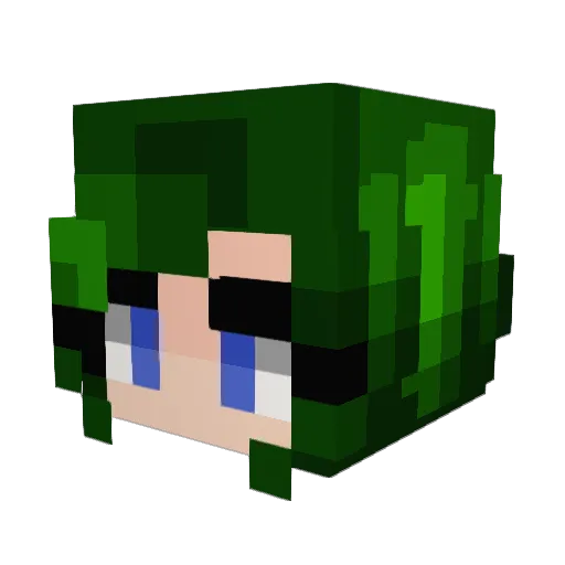 KaleReign Minecraft avatar head, 3D render