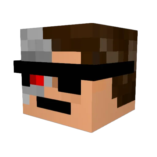 Kale_H Minecraft avatar head, 3D render
