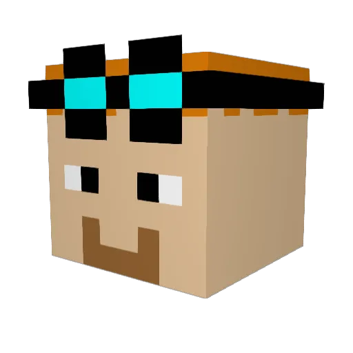 Kaleb2422 Minecraft avatar head, 3D render