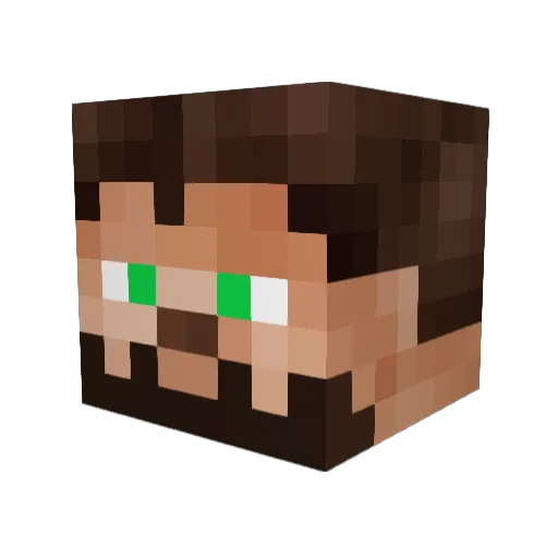 KalebDoesGaming Minecraft avatar head, 3D render