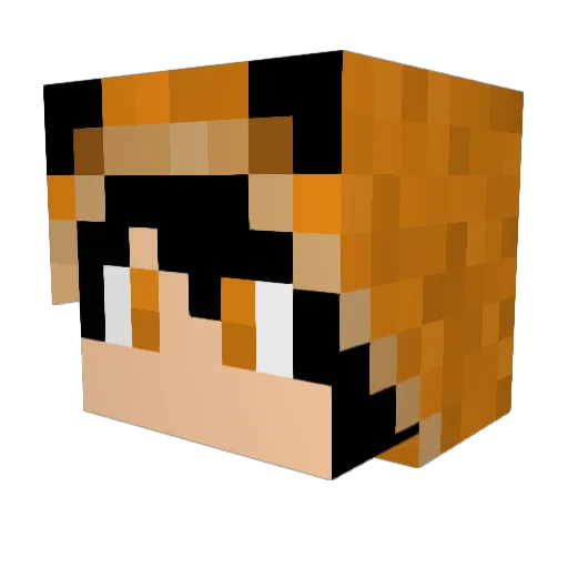 Kaleblx Minecraft avatar head, 3D render