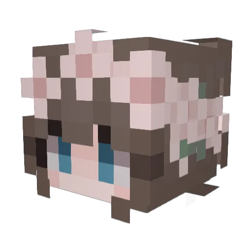 Kaleea Minecraft avatar head, 3D render