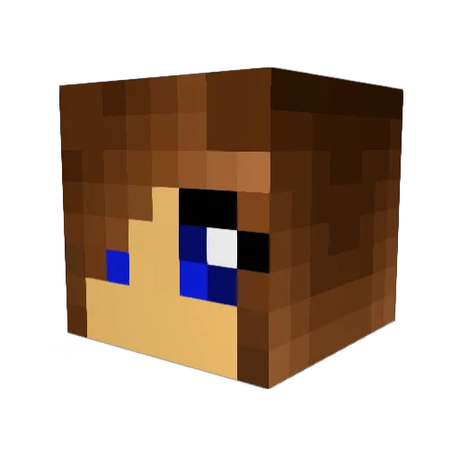 Kaleey Minecraft avatar head, 3D render