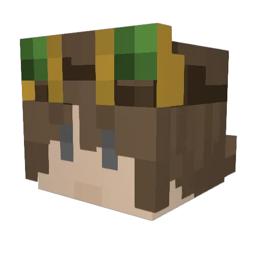 Kaleidooscope Minecraft avatar head, 3D render