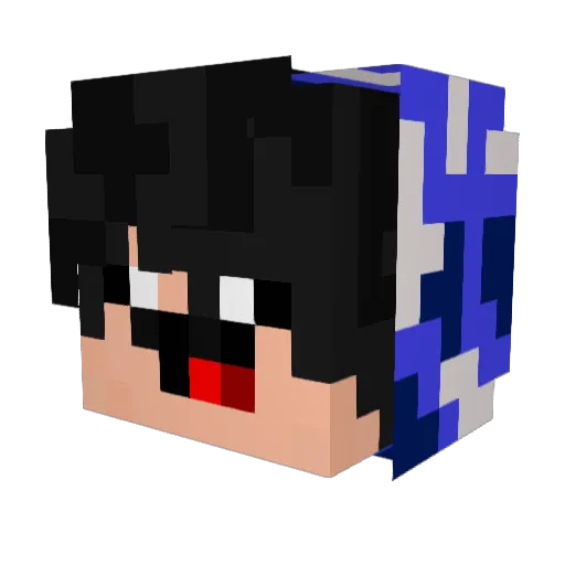 Kaleitors Minecraft avatar head, 3D render