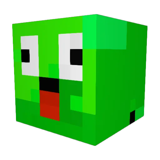 Kalemwoo Minecraft avatar head, 3D render