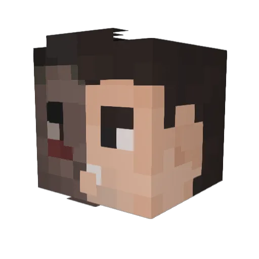 Kalenfu Minecraft avatar head, 3D render