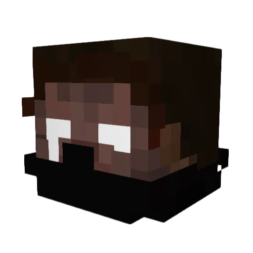 Kalenian Minecraft avatar head, 3D render