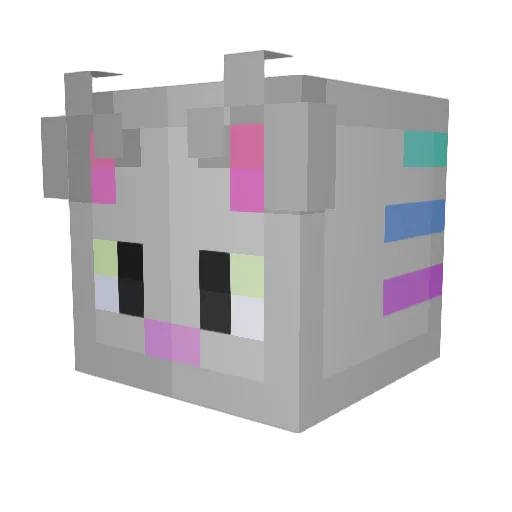 Kalenta Minecraft avatar head, 3D render
