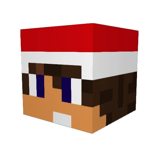 Kaleoz Minecraft avatar head, 3D render
