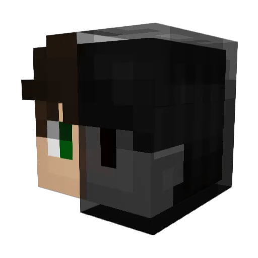 Kalexs Minecraft avatar head, 3D render