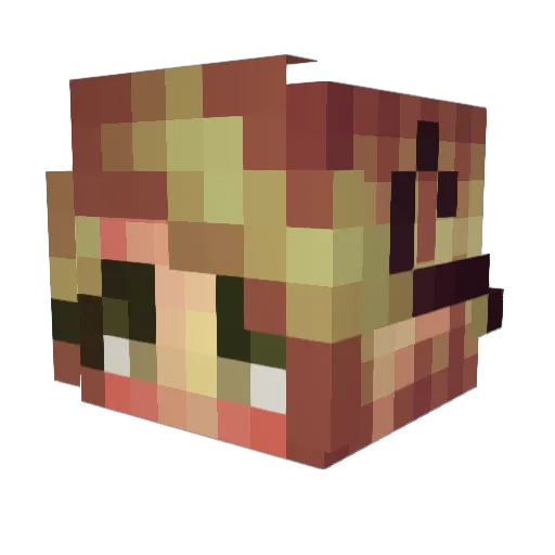 KaleyB2 Minecraft avatar head, 3D render