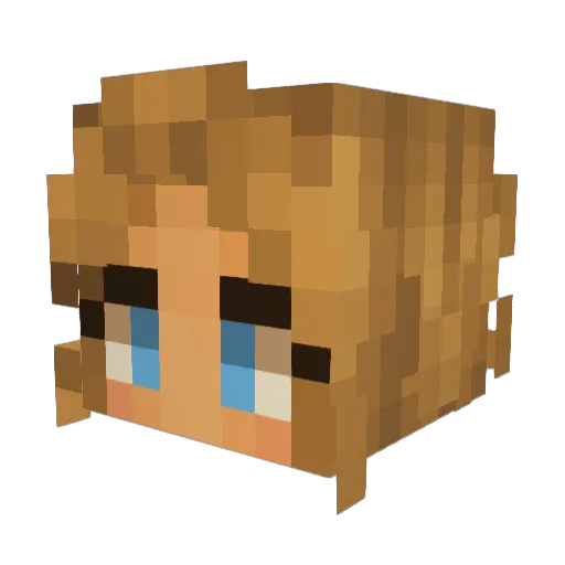 Kalhaz Minecraft avatar head, 3D render