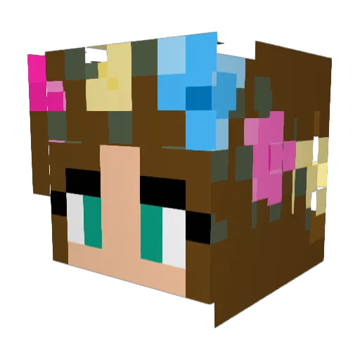 KaliK44 Minecraft avatar head, 3D render